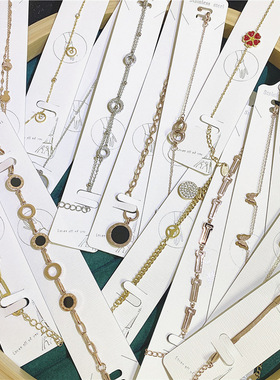 韩版简约大牌钛钢手链饰品欧美