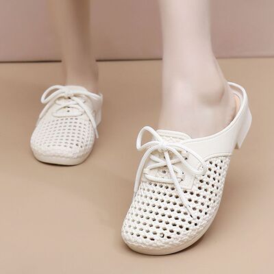 女包头拖鞋外穿轻便舒适日常妈妈休闲防水防滑中跟软底居家凉拖鞋