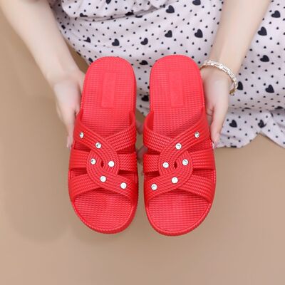 夏季女拖鞋外穿中跟防滑网红新款防滑厚底妈妈高级室内时尚女凉拖
