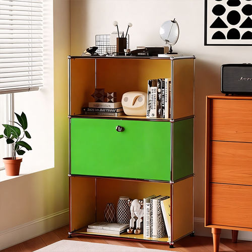 不锈钢usm客厅餐边柜靠墙一体柜