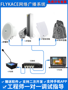 IP网U络广播音柱吸顶喇叭草坪音箱壁挂音箱数字校园广播系统号角