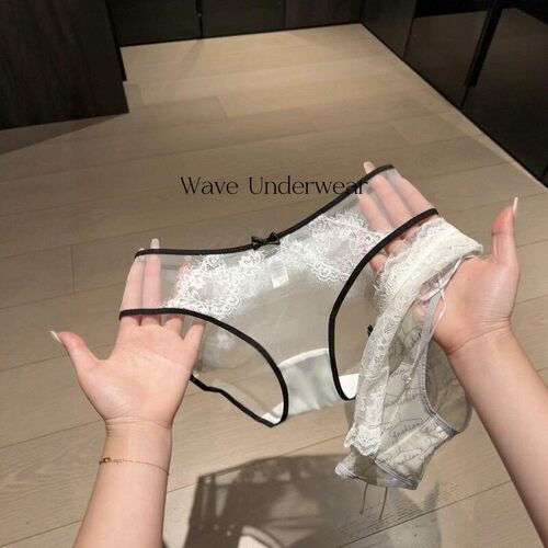 有种娇软香香的大美女氛围~法式气质高级感性感纯欲网纱三角内裤~