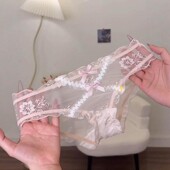 这款 法式 蕾丝内裤 少女心狙击 绝了 超嗲超纯欲哒 蕾丝低腰内裤 女