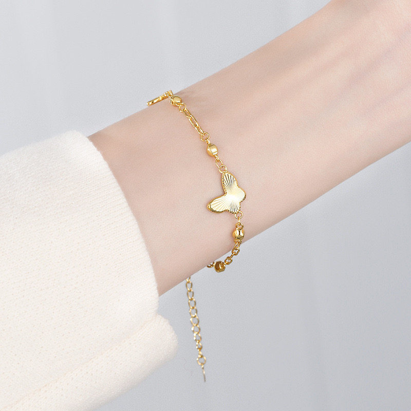 气质满满!在逃公主系列!黄金色~流苏~蝴蝶手lian!真的很显白呀