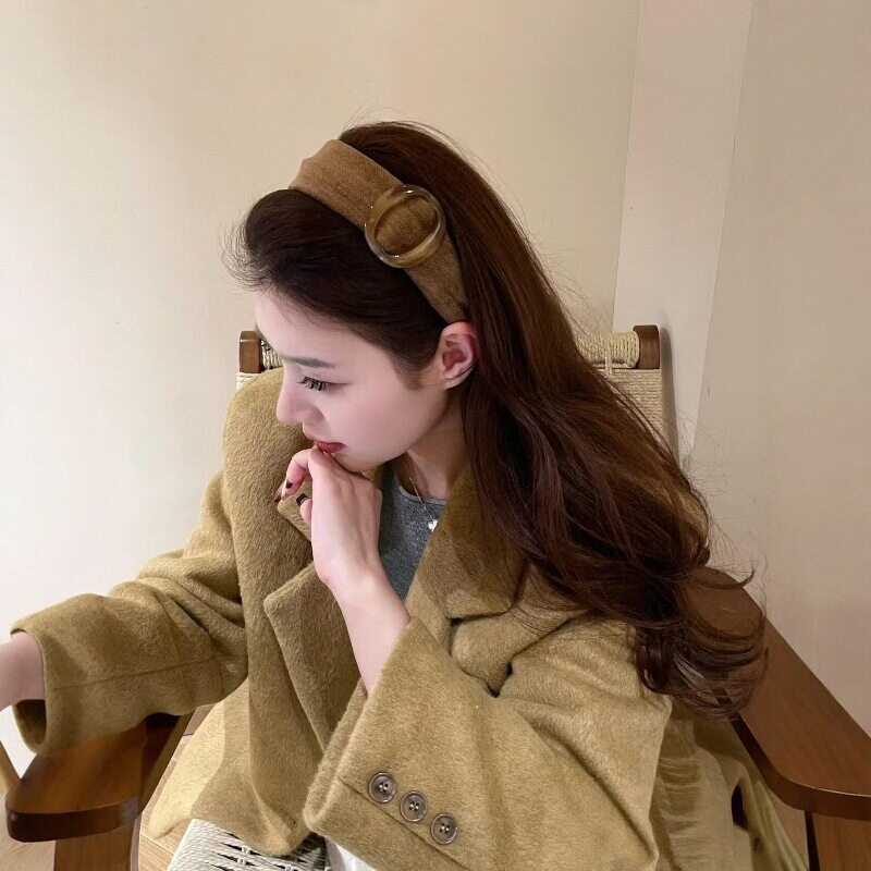 美拉德风大女主驾到~法式复古复古圆环宽边发箍~增高颅顶不勒头 ~图片