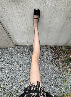 早春搭配少不了0d波点黑丝！薄款高透版0d黑丝防勾丝性感隐形丝袜