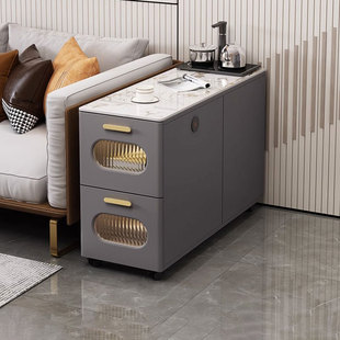 轻奢沙发边柜侧边柜家用客厅岩板小茶几简约现代角几可移动小边几