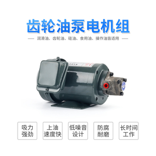 TOP 12A低噪音机油泵380V液压齿轮润滑泵三角泵摆线泵WLP油泵电机