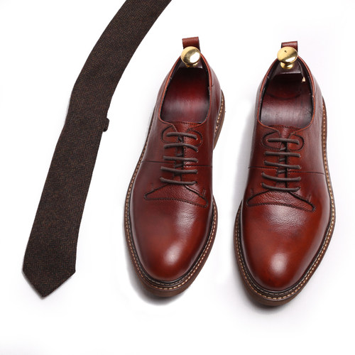 syd春季欧美手工底面拉线男鞋