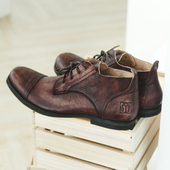 三接头街头百搭鞋 意大利软皮男鞋 男复古休闲皮鞋 英伦手工擦色皮鞋