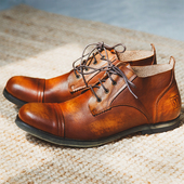 男夏季 正装 做旧皮鞋 SYD欧美复古休闲皮鞋 英伦韩版 透气男鞋 皮鞋 潮