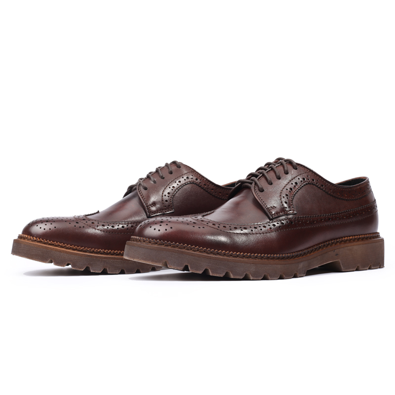 SYD英伦复古雕花皮鞋手工高档