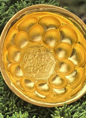鸳鸯莲瓣纹金饭碗摆件家居艺术装饰西安文创纪念品西安特产伴手礼