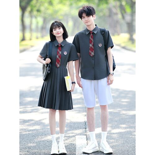 学院风班服套装初中生衬衫百褶裙演出服小学生毕业照舞台演出校服