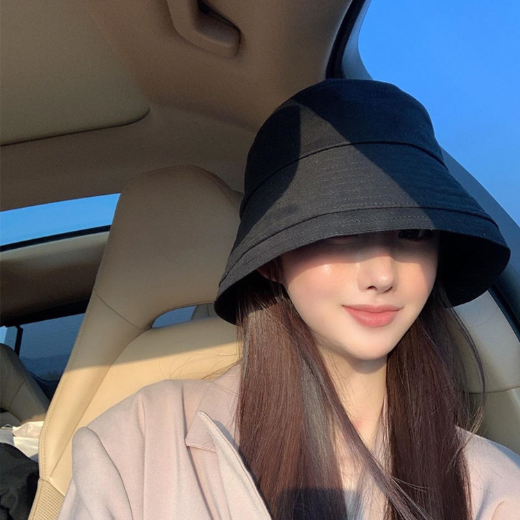 素颜黑色渔夫帽女显脸小韩版百搭遮阳防晒帽子春夏日系潮牌水桶帽,服饰配件/皮带/帽子/围巾,帽子,淘宝优惠券,粉丝福利购,淘宝优惠卷