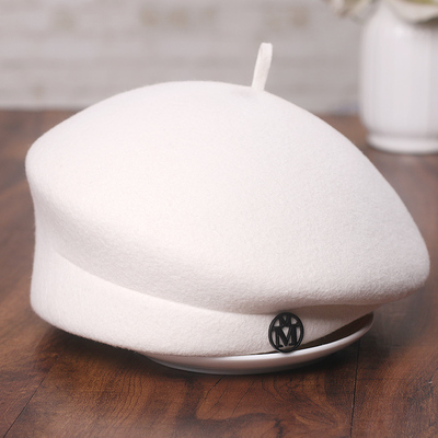 秋冬优雅羊毛画家帽贝雷帽女穿搭