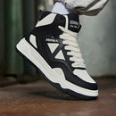 男板鞋 子百搭厚底中帮棉鞋 秋冬季 加绒运动休闲鞋 潮 新款 森马高帮鞋