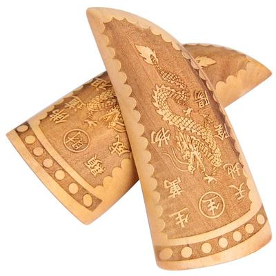 桃木圣杯木雕羊角茭杯圣卦红檀木圣杯竹木贡杯圣挂阴挂阳挂