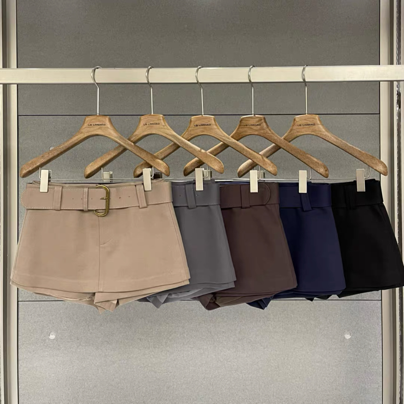 欧洲站2025秋季新款时尚辣妹防走光裙裤时尚百搭A字短裙配腰带