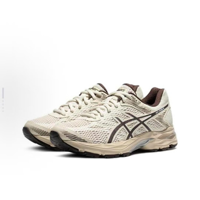 Asics Gel-Flux 4 中短距离舒适稳定 织物减震 男款 白棕 1仓