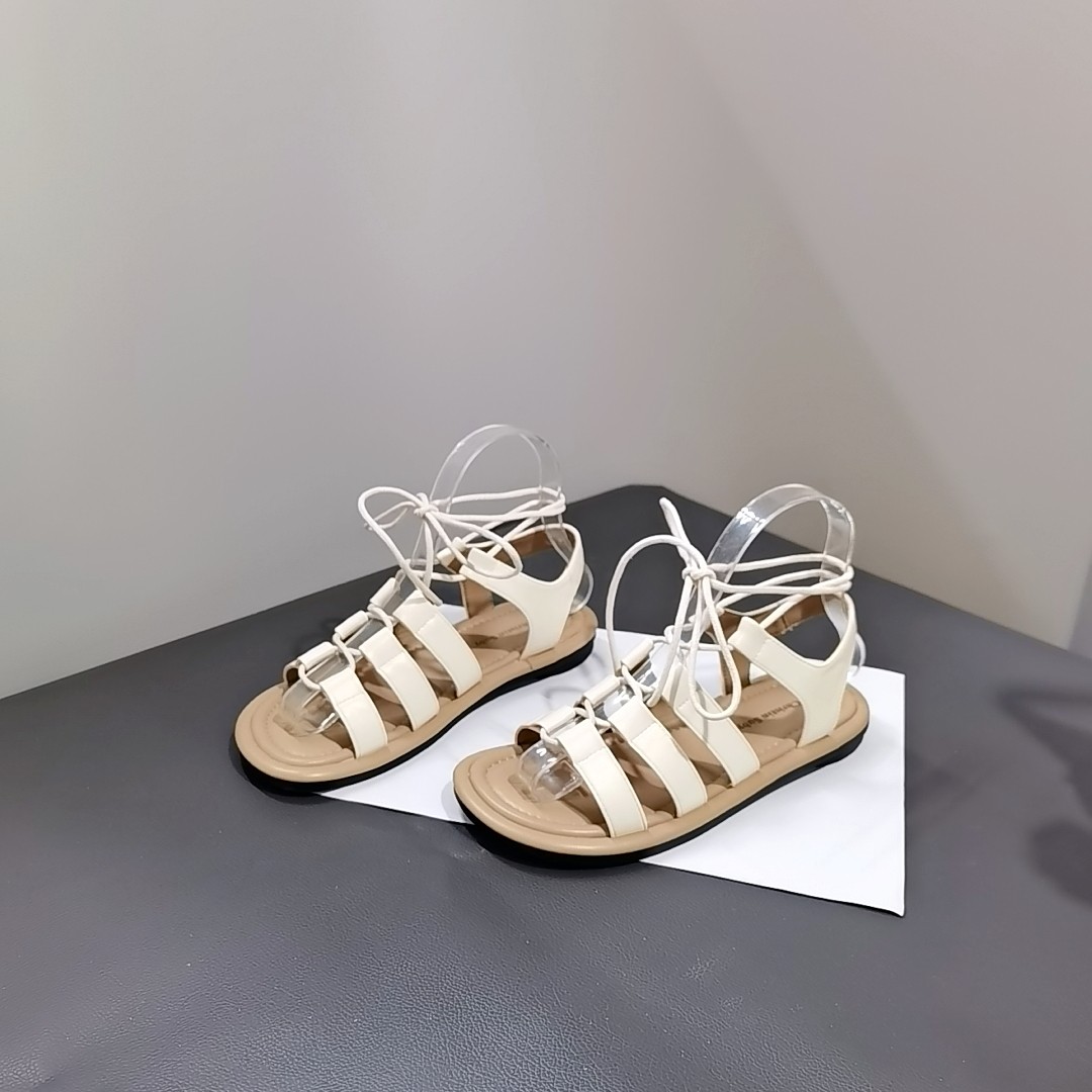 63230073特价清仓 网红平底交叉绑带罗马软底复古休闲凉鞋女学生