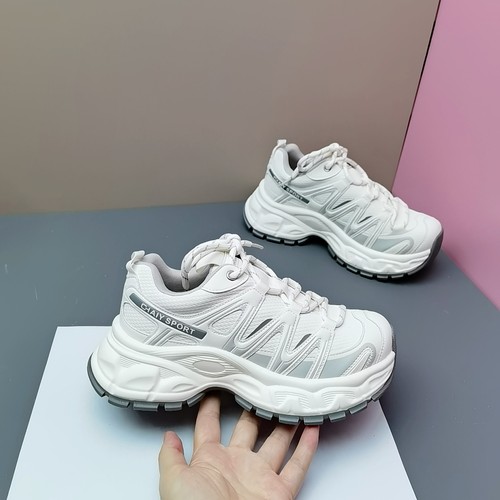 断码特价34码 5cm厚底老爹鞋女春秋防水休闲运动鞋小白鞋