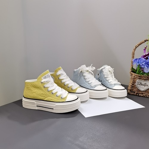 厚底高帮鞋系带休闲鞋运动鞋学生