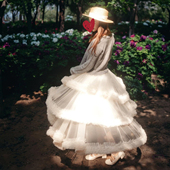 梦幻仙女风斜边不规则裙多层次感网纱蛋糕裙2026新款 蓬蓬半身长裙