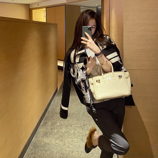 轻奢H家设计师款 重工刺绣加厚毛呢外套翻领大衣女老钱风夹克上衣