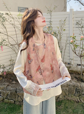 （现货新款）26春新国风长袖衬衣马甲两件套2C215-P210-338