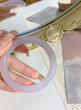 芋泥波波~无染色紫玉髓玛瑙手镯