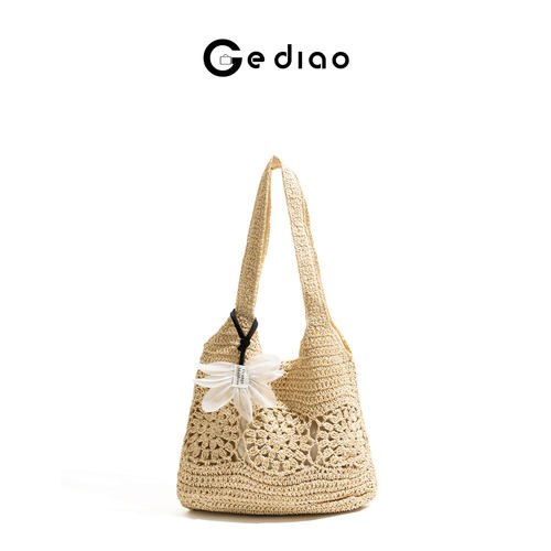 复古钩花小众设计编织包包