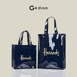 格调Harrods亮面托特包女防水饭盒袋手提便当包百搭单肩包大容量