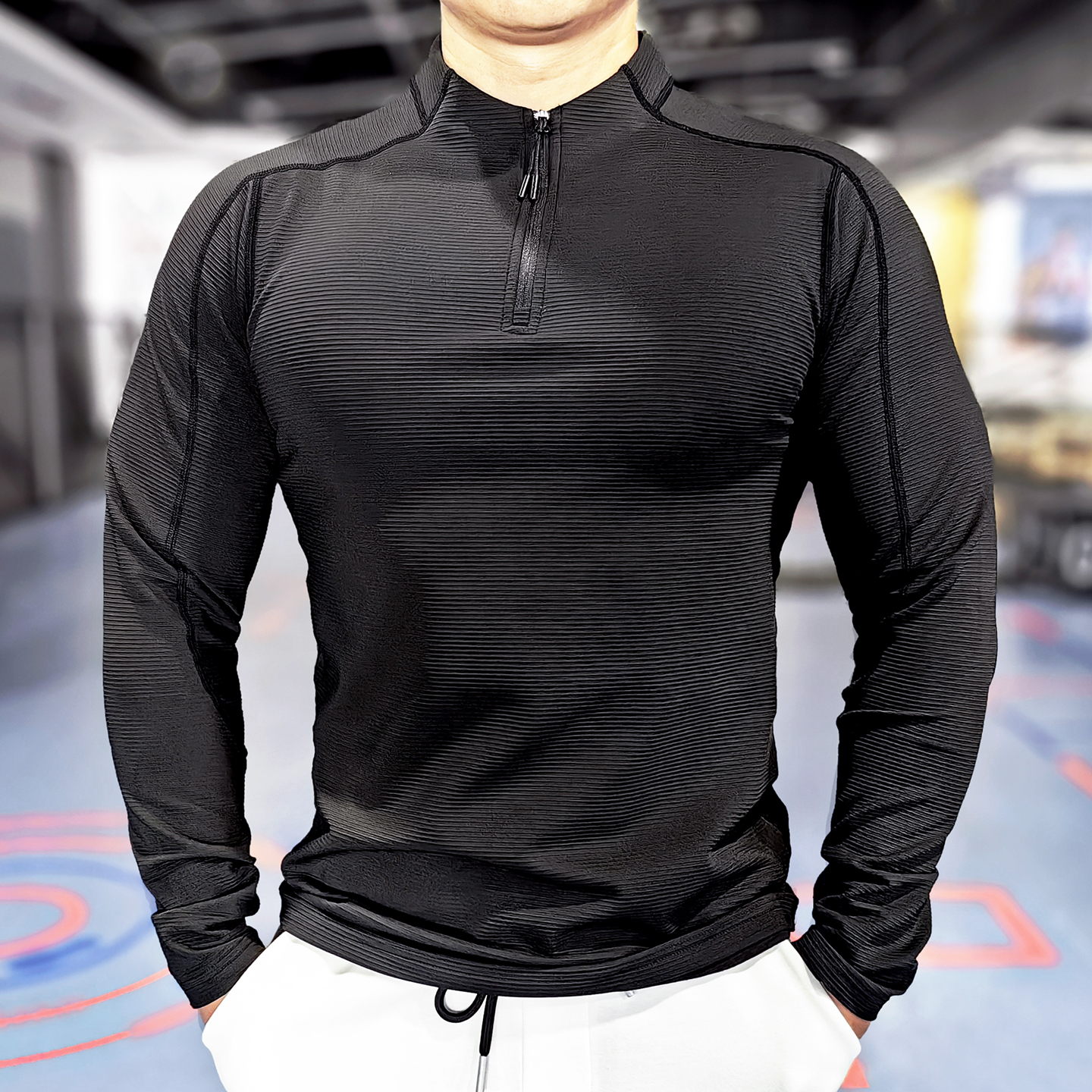 撸铁狼运动健身长袖紧身衣