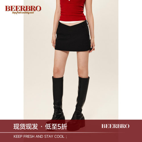 BeerBro a字西装裙女夏季2024新款简约百搭高腰显瘦包臀半身短裙