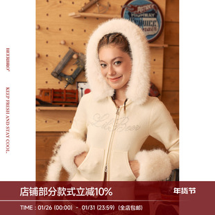 BeerBro『极速西部』柔软舒适纱线秋冬修身显瘦连帽毛衣开衫外套