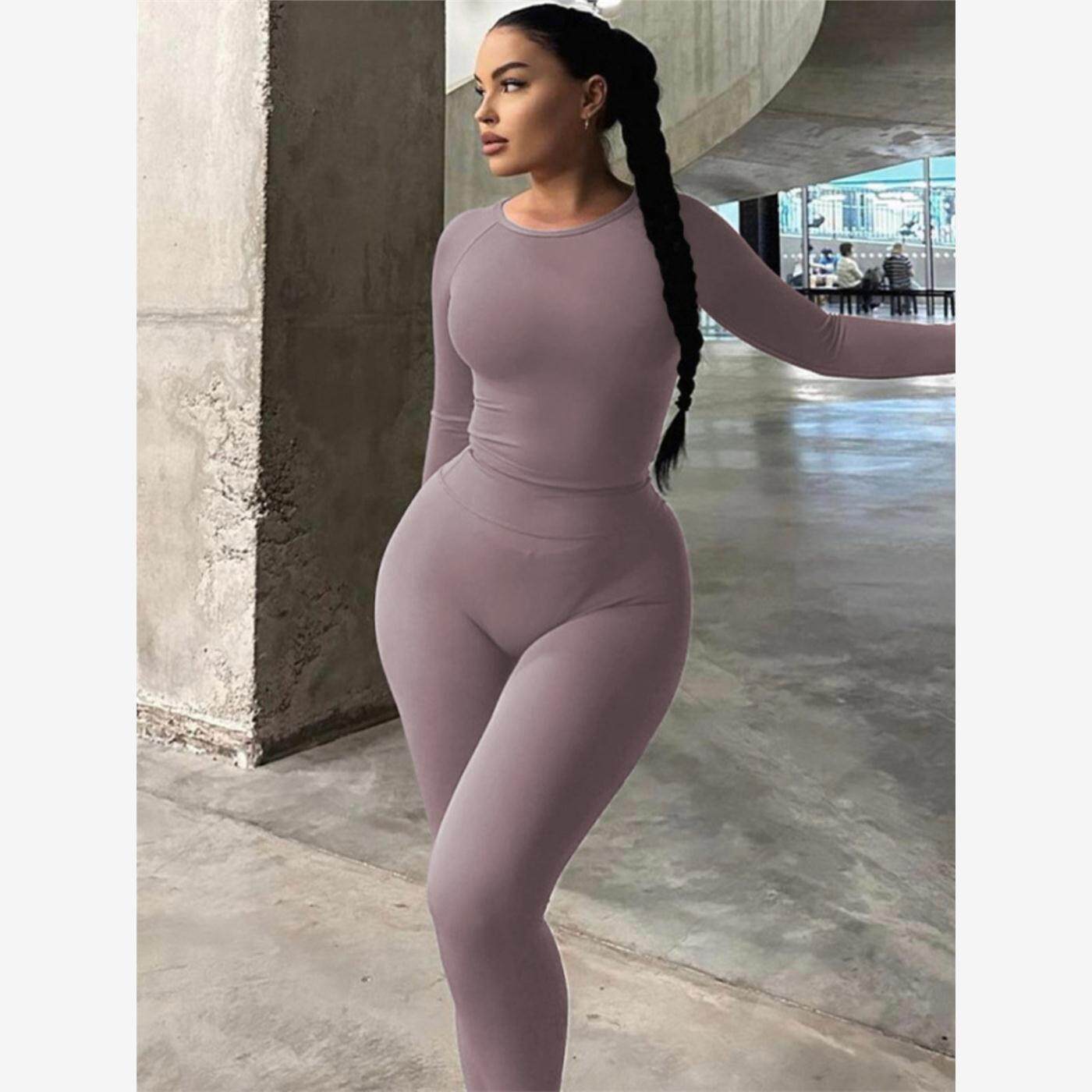 长袖上衣修身高弹运动瑜伽裤套装High elasticity yoga pants set