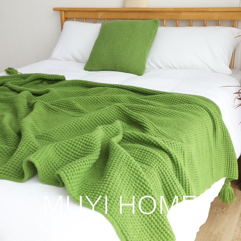 四季款加厚玉米粒大吊穗休閑毯