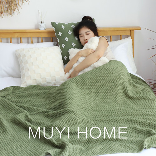 四季针织毯腈纶北欧针织