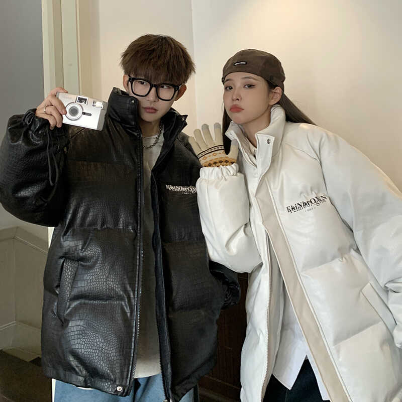 冬季韩式情侣棉服防寒外套男立领