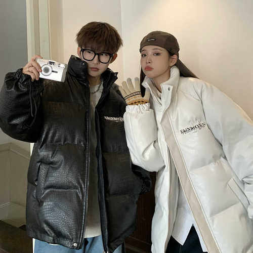 冬季韩式情侣棉服防寒外套男立领
