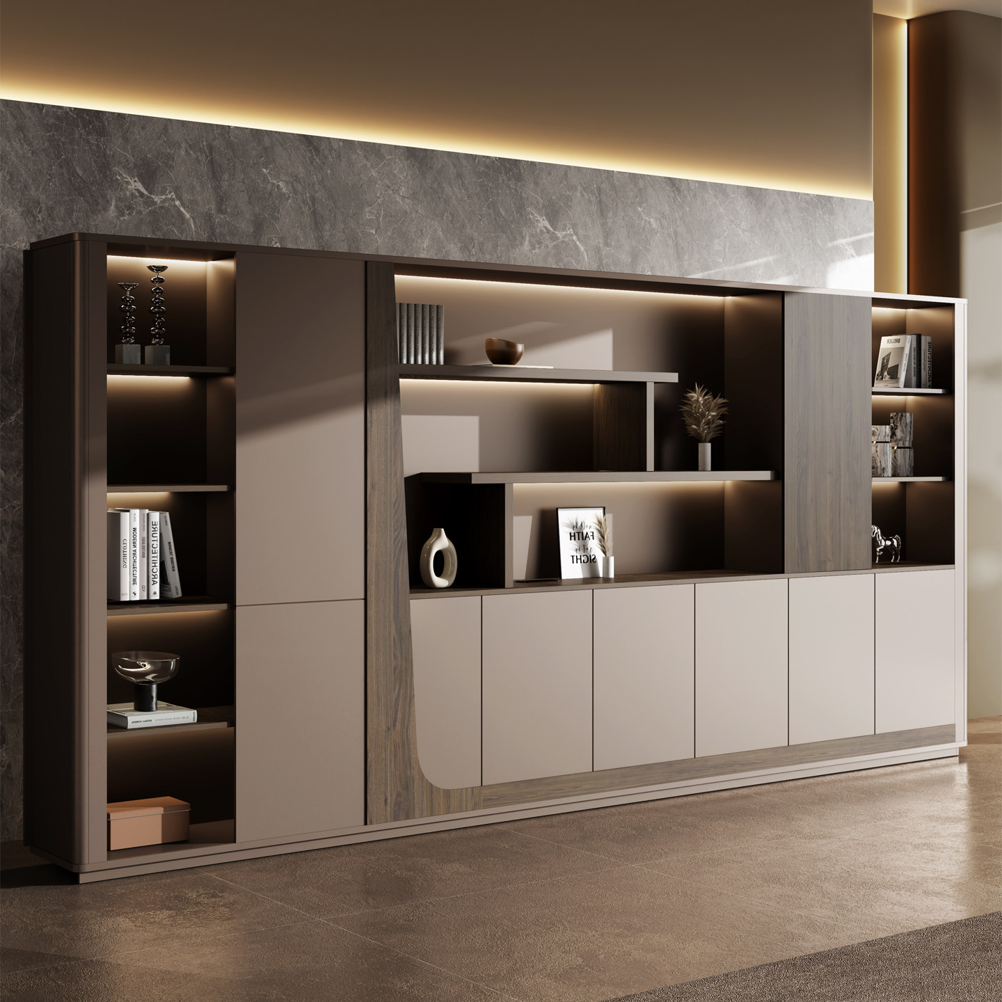 办公室书柜老板背景柜文件柜子木质资料柜收纳柜储物柜靠墙落地柜,商业/办公家具,文件柜,淘宝优惠券,粉丝福利购,淘宝优惠卷