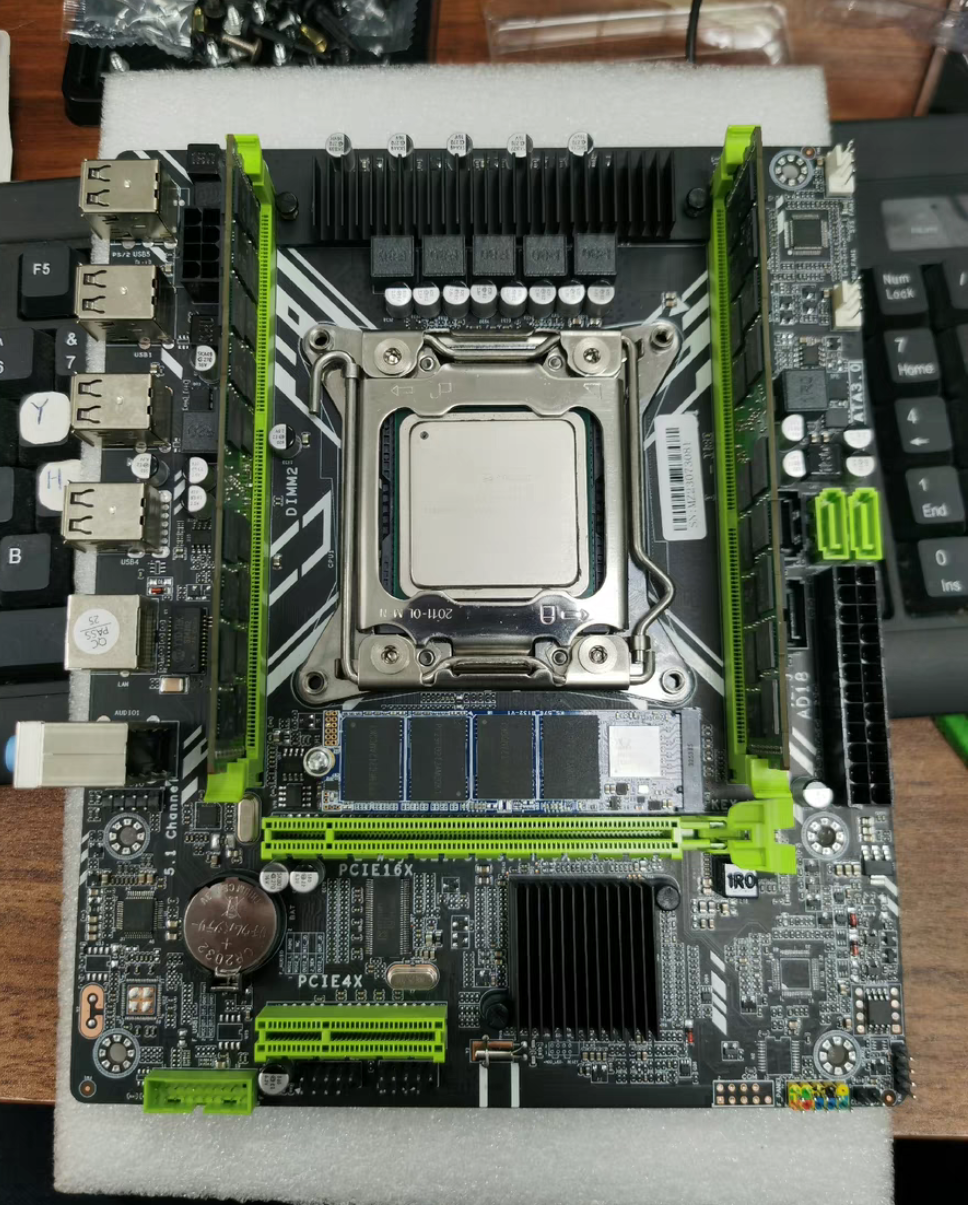 x79主板 e5 2680v2 32g内存 128g固态 板u四件套