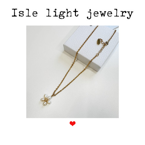 Isle Light Jewelry花朵项链女轻奢简约精致小众高级感