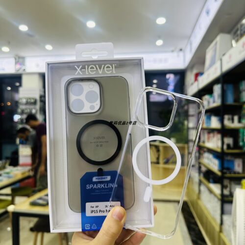 X－Level磁吸手机壳光板适用于iPhon15Promax苹果15Magsafe超薄防摔防尘透明全包亚克力保护壳16新款高级感