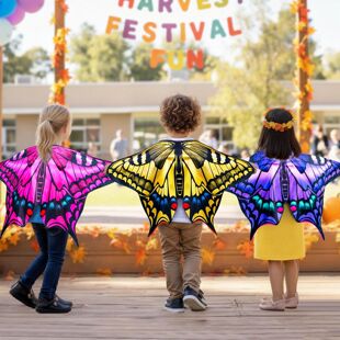 儿童蝴蝶翅膀亲子款 森系精灵羽翼 舞台虫儿飞成人雨蝶表演年会
