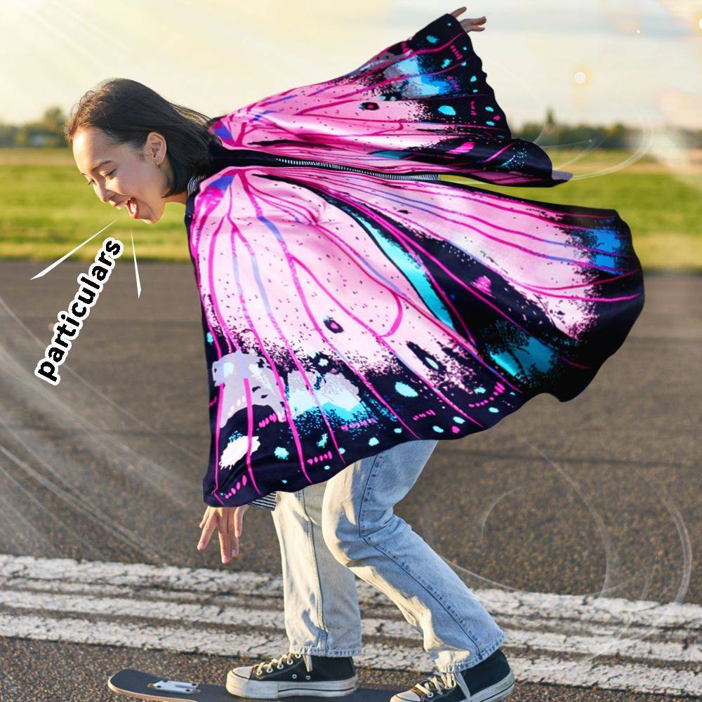 蝴蝶主题成人演出服金翅膀披风