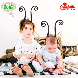 儿童发箍头饰cos蝴蝶瓢虫昆虫蜜蜂花仙子触角派对道具幼儿园表演