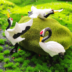 宝宝动物认知玩具微缩模型盲袋仿真丹顶鹤多肉植物微景观装饰摆件