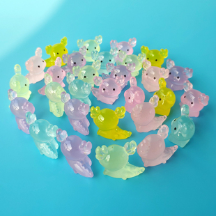 夜光六角龙玩具小物件鱼缸桌面小摆件儿童迷你男女孩礼品可爱装饰